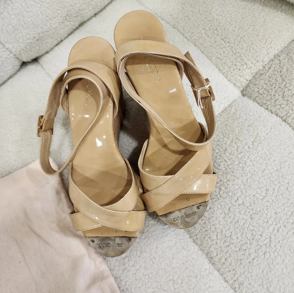 Jimmy Choo Nude Wedges